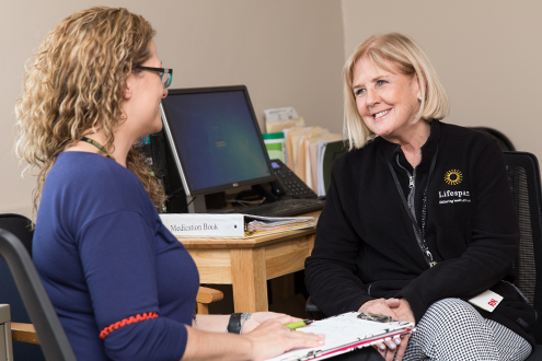 Dayna Canzone, R.N., and Susan Luz, R.N.