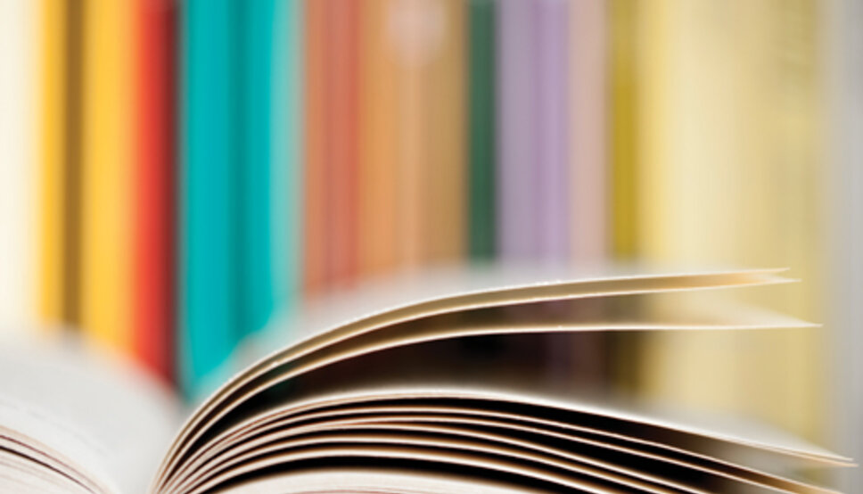 open book with blurred background